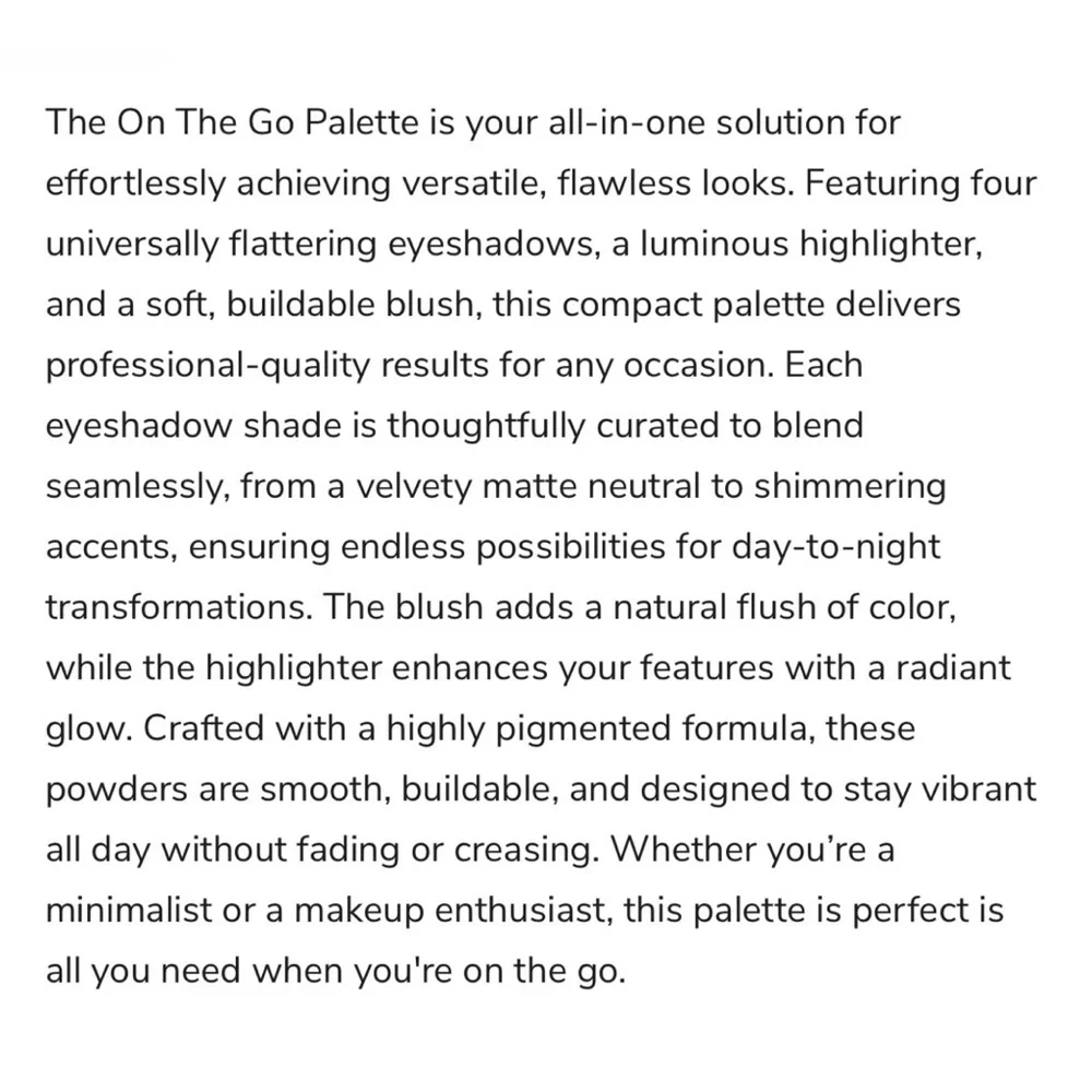 Doucce On The Go Palette Brand New